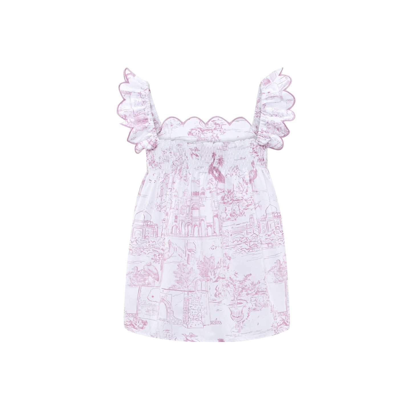 Organic cotton pink toile babydoll pyjama top back
Love Letters x