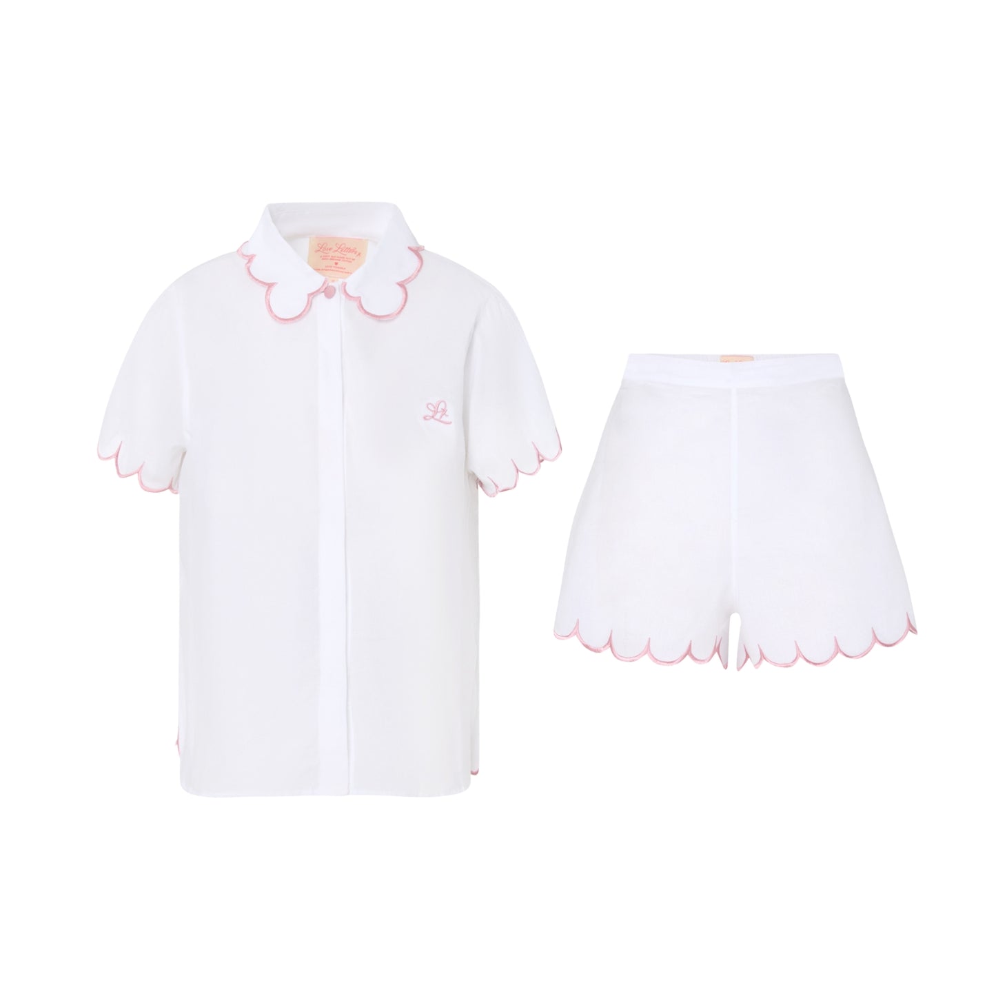 White Jaipur Capsleeve Shortie PJ Set