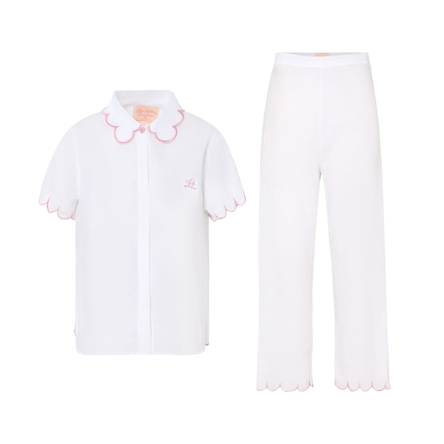 White Jaipur Capsleeve PJ Pant Set