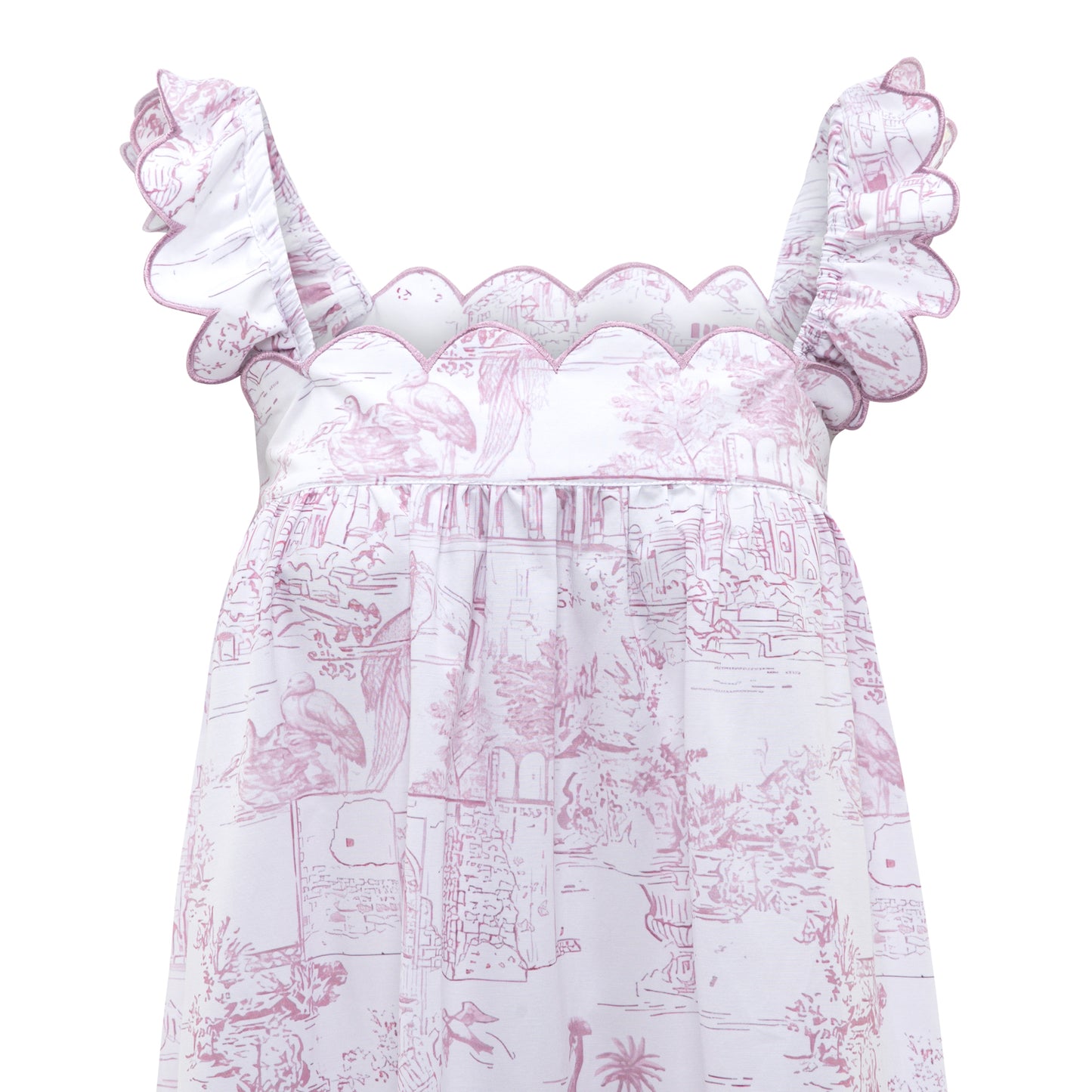 Pink Toile Nightie - Short