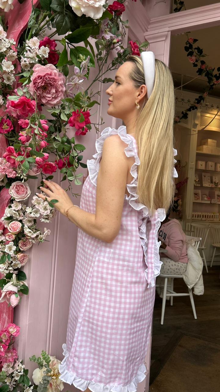 Dolce Gingham Rosa Sleep Dress - Short