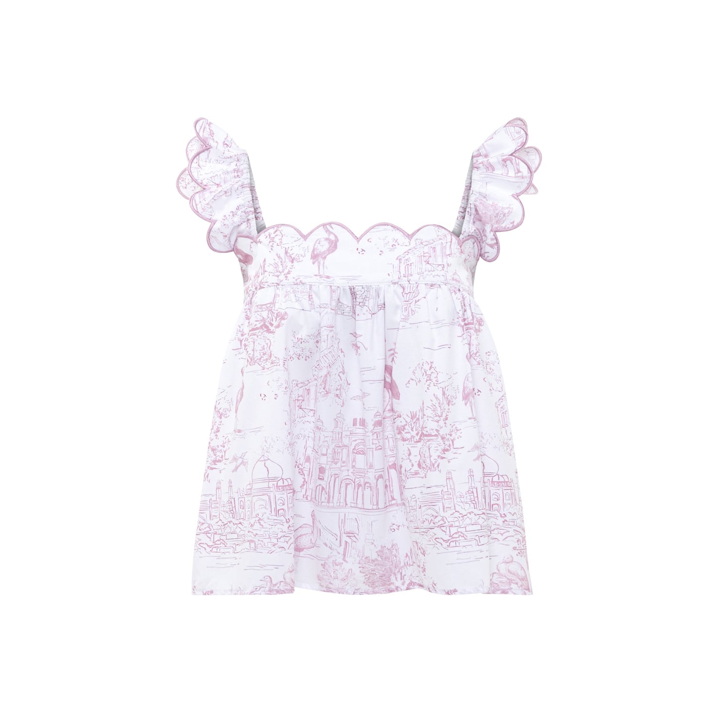 Pink Toile Babydoll Short Pyjama Set