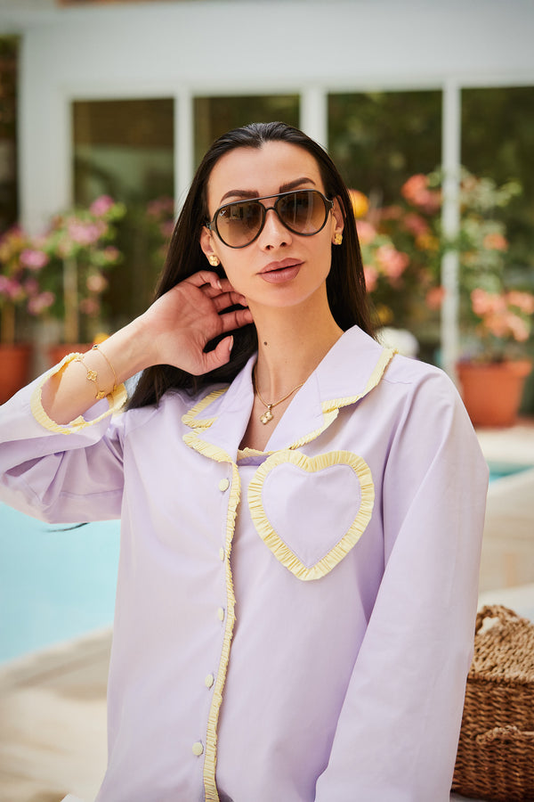 Dolce Violetta organic cotton pyjama set by Love Letters x