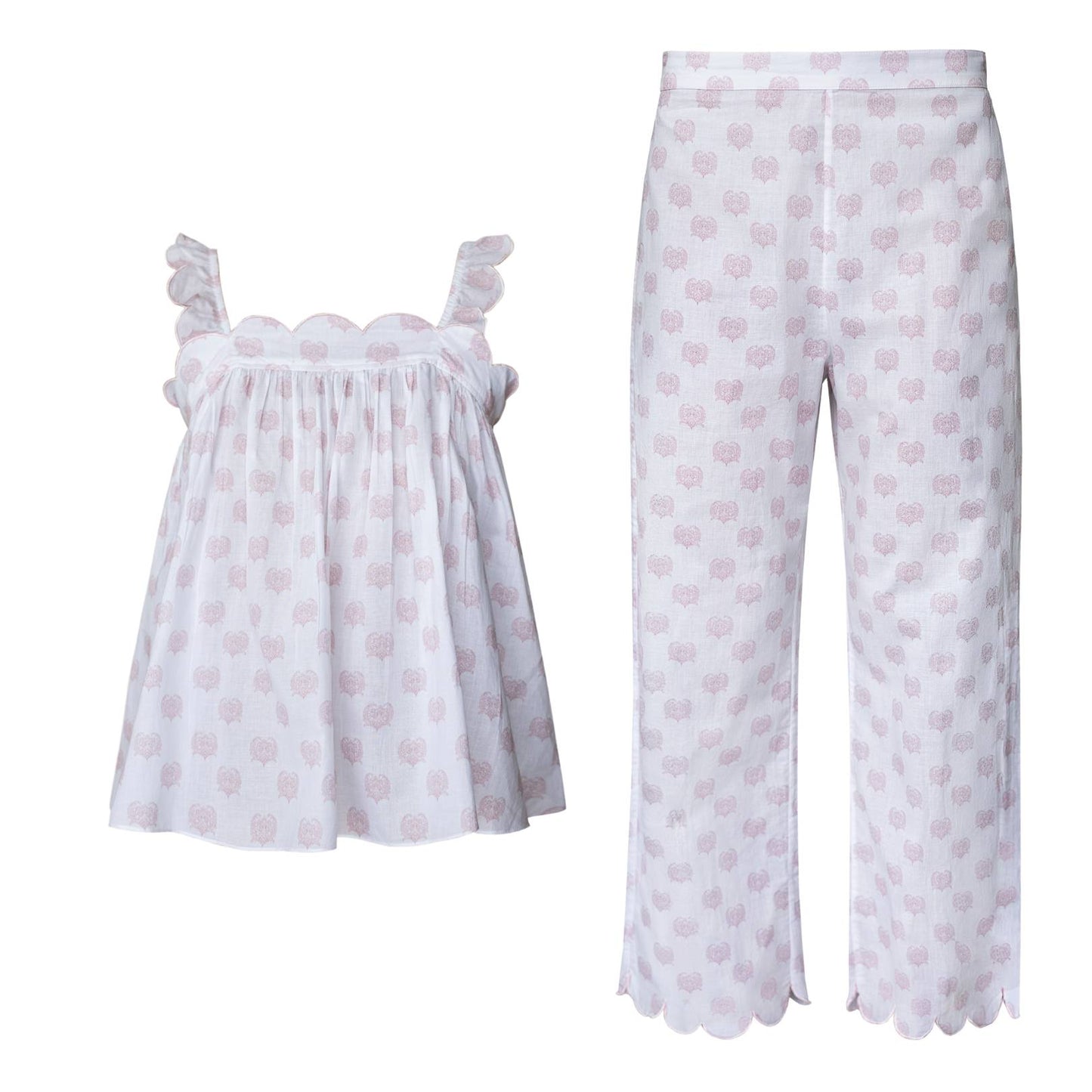 Pink Jaipur Paisley Babydoll Pant PJ Set