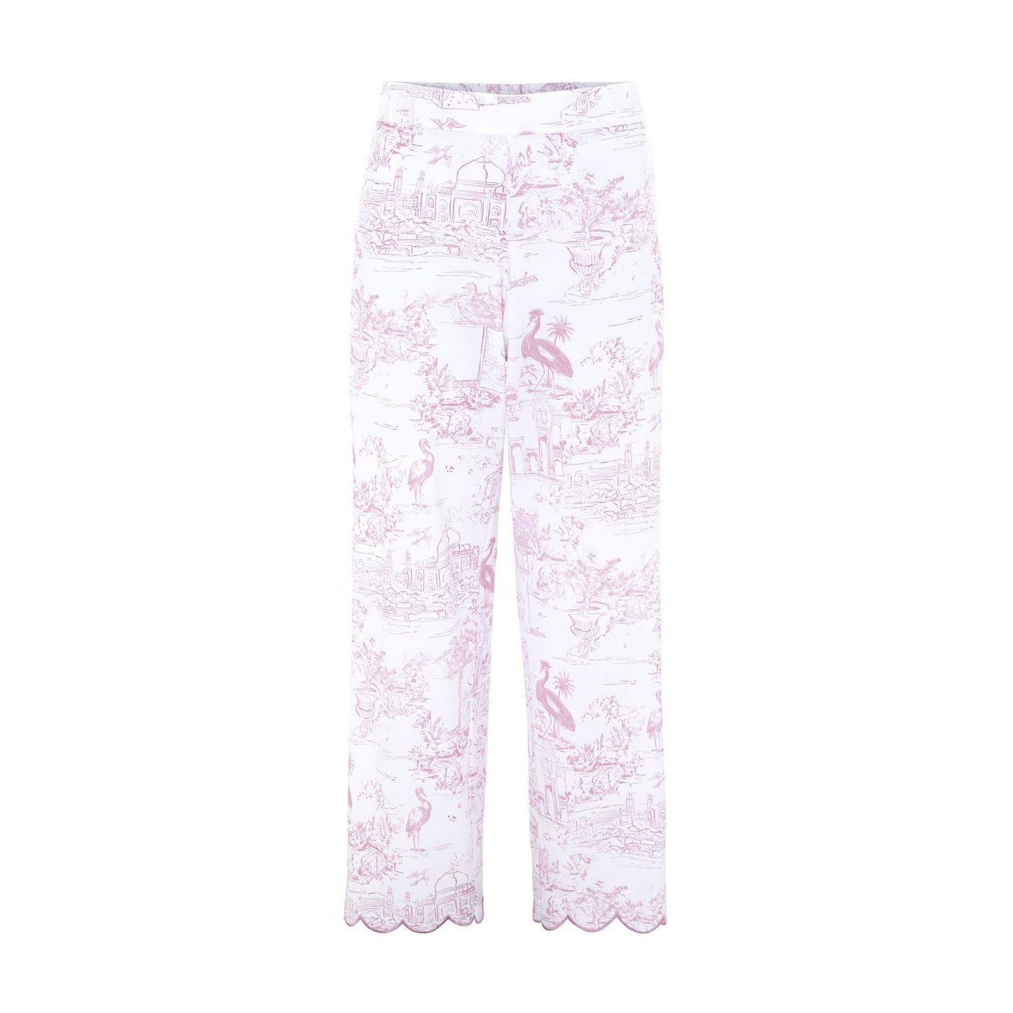 Pink Toile Cap Sleeve Long Pyjama Set