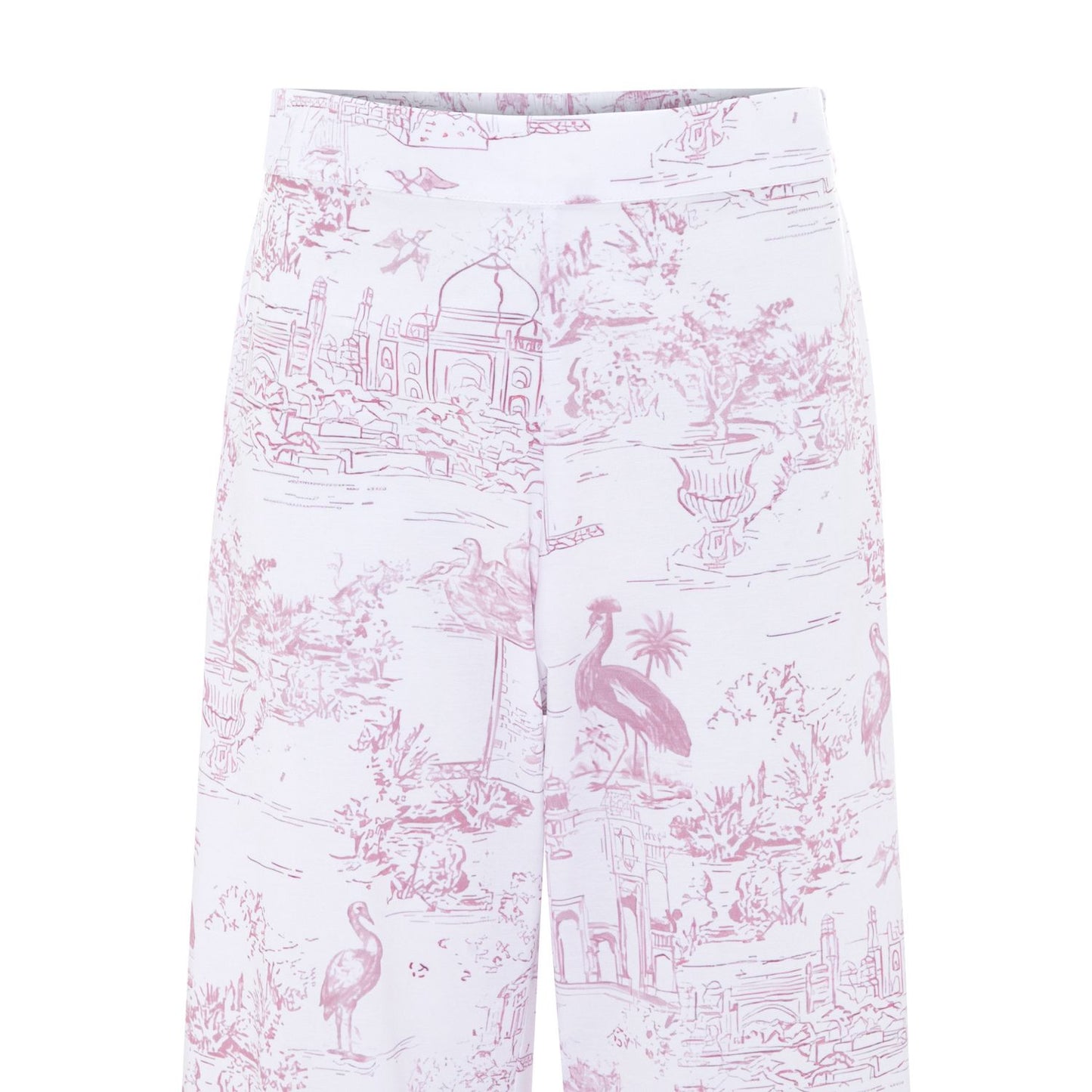 Pink Toile Cap Sleeve Long Pyjama Set