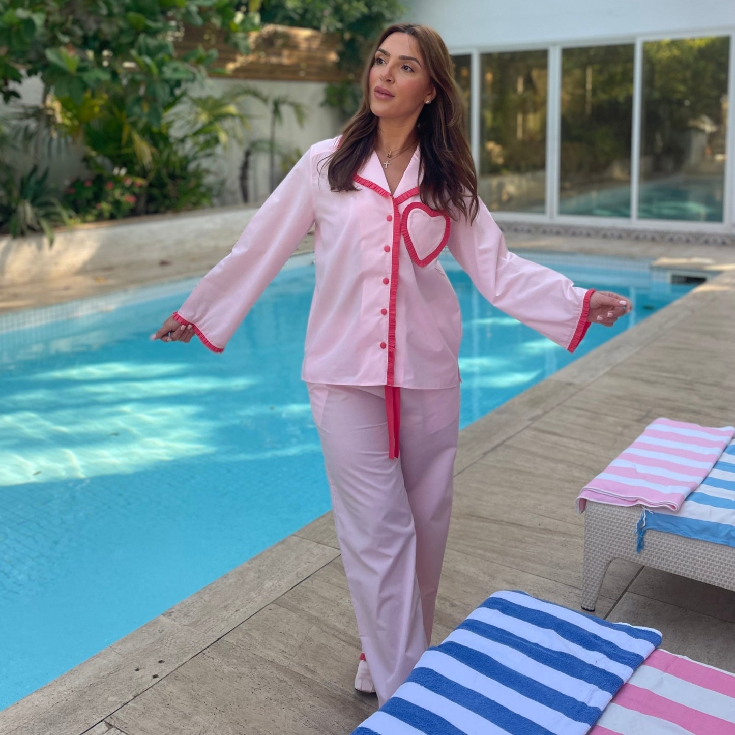 Dolce Soft Rosa organic cotton pyjama set by Love Letters x