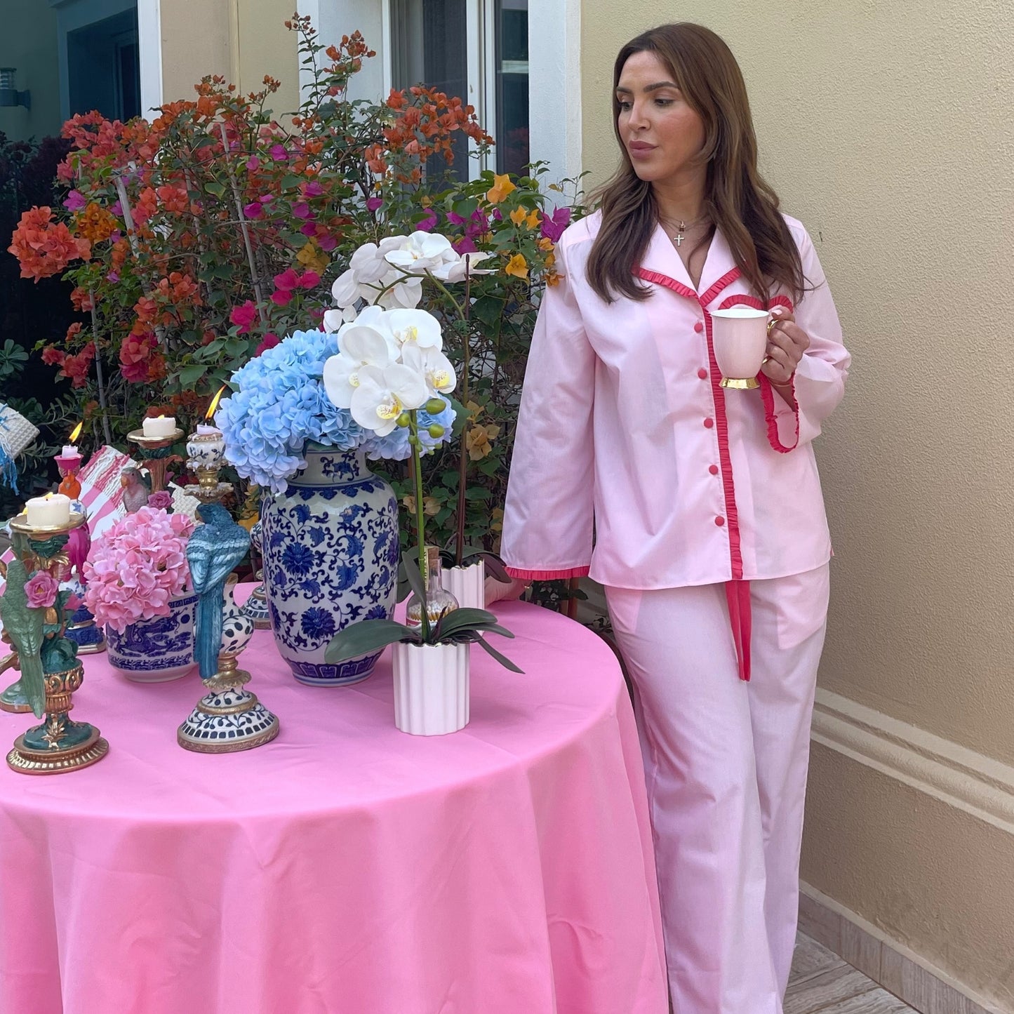 Dolce Soft Rosa organic cotton pyjama set by Love Letters x