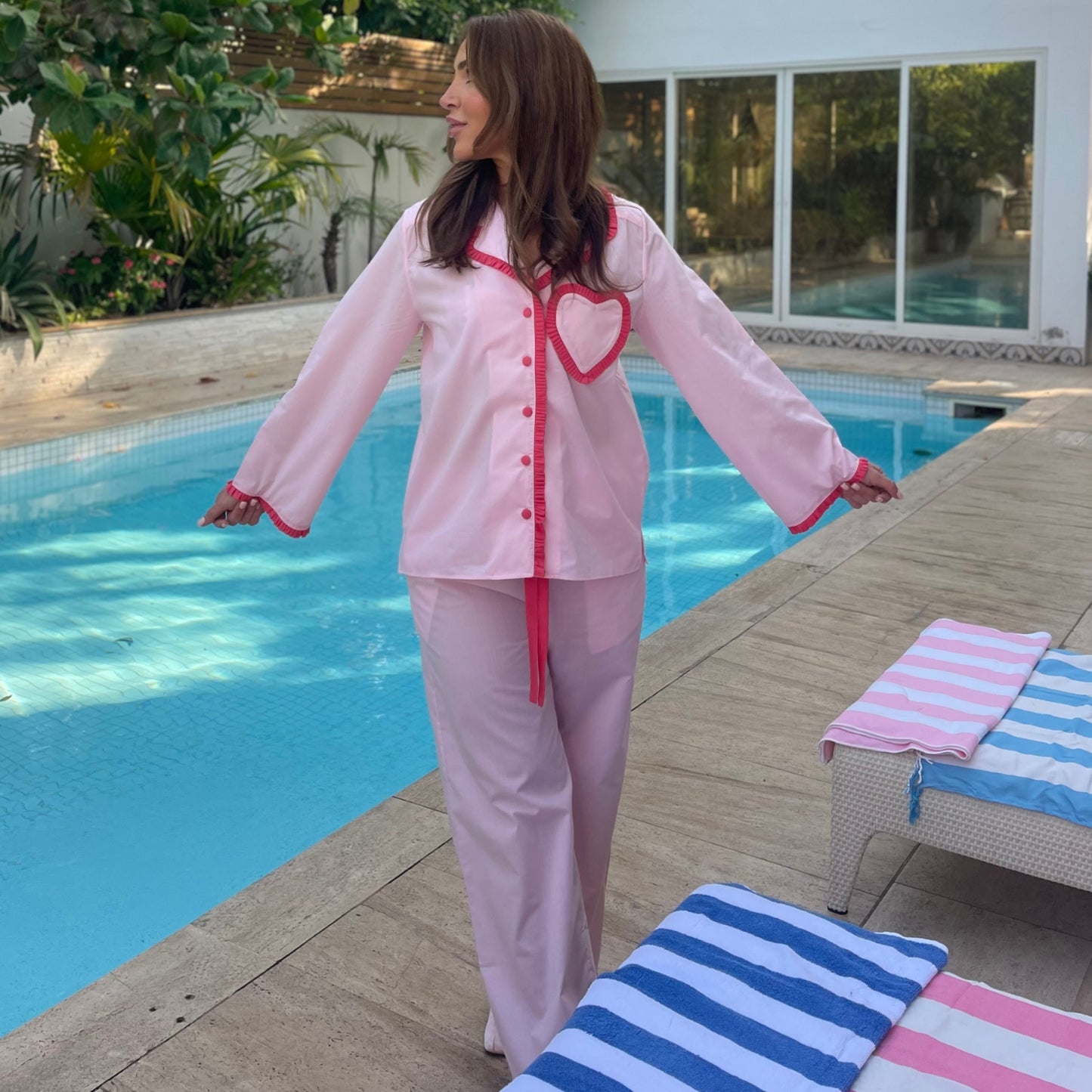 Dolce Soft Rosa organic cotton pyjama set by Love Letters x