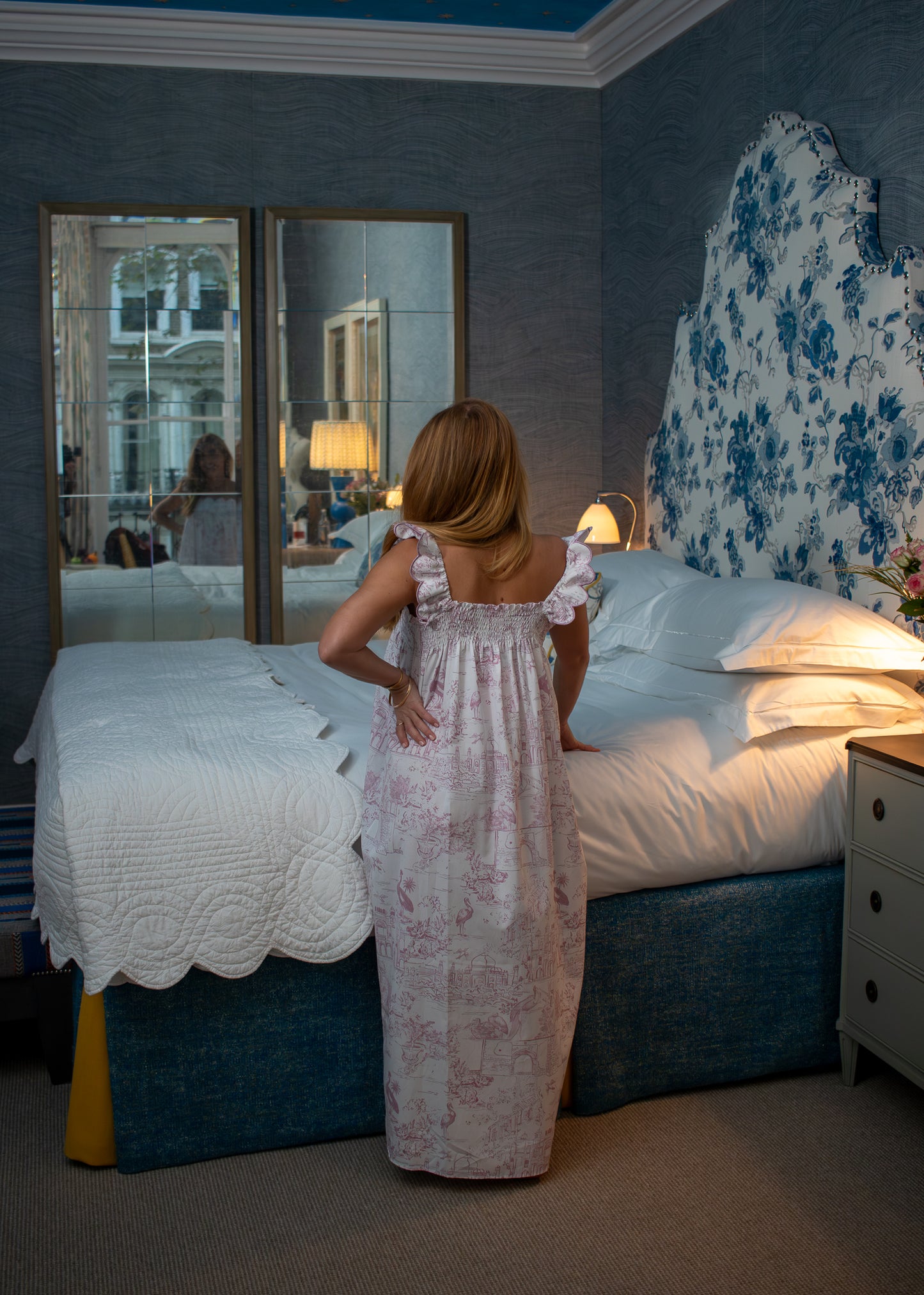 Pink Toile Nightie - Long