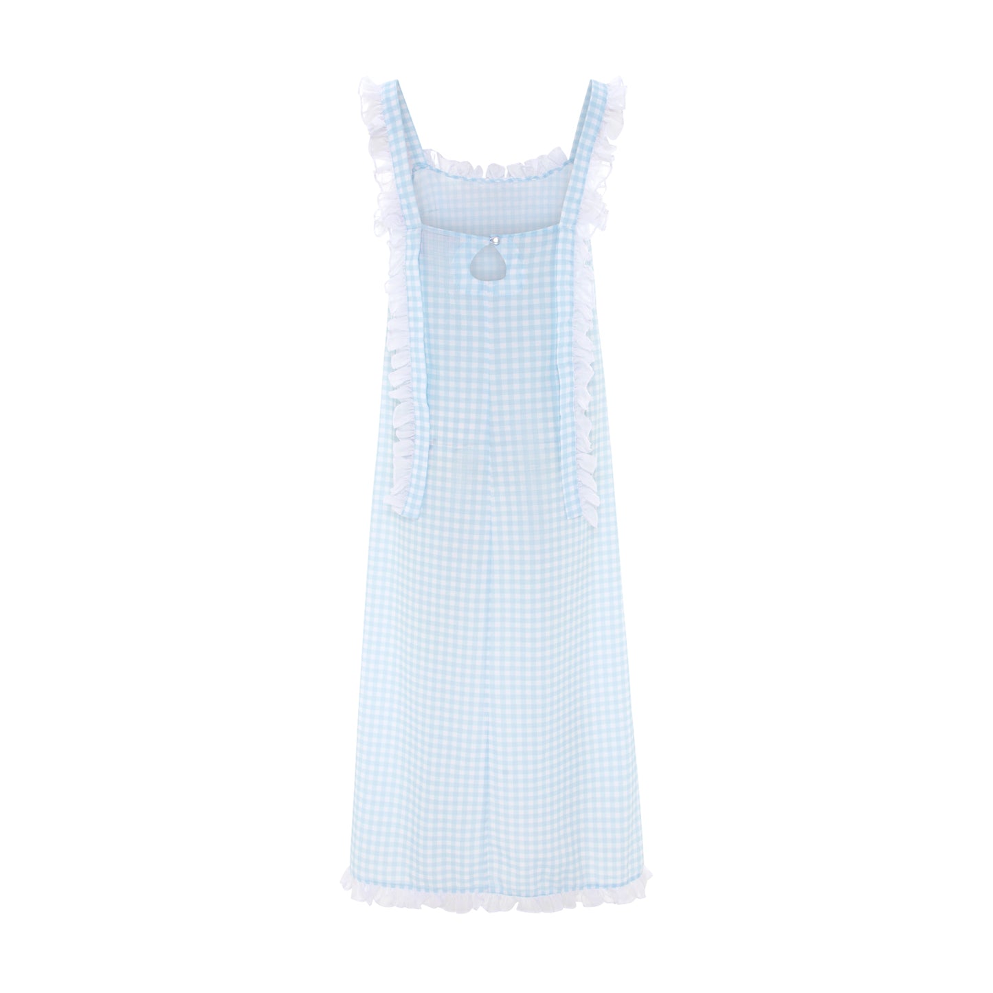 Dolce Gingham Azzurro Sleep Dress - Long