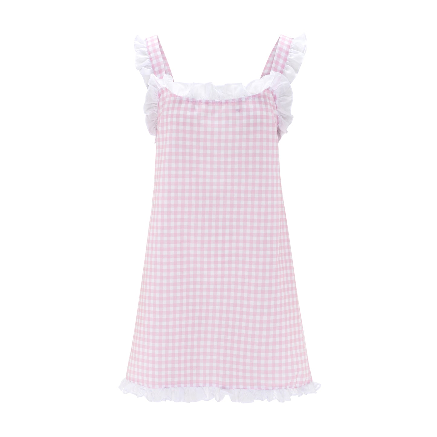 Dolce Gingham Rosa Sleep Dress - Short
